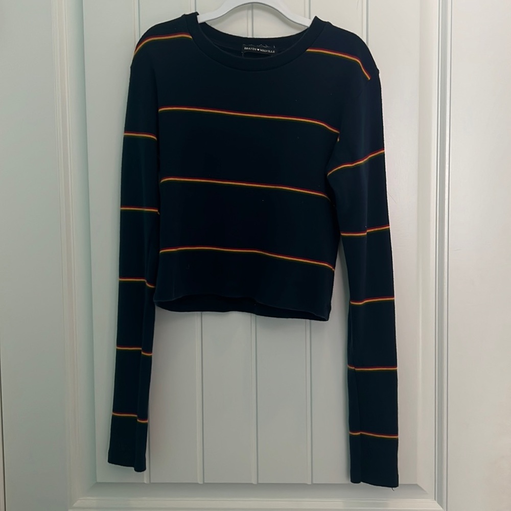 Brandy Melville Cropped Long Sleeve Sweater